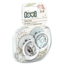 LOVI Smoczek silikonowy dynamiczny 3-6m Wild Soul Boy, 2 szt.