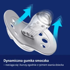 LOVI Smoczek silikonowy dynamiczny 0-2m Baby Shower Girl, 2 szt.
