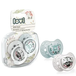 LOVI Smoczek silikonowy dynamiczny 0-3m Wild Soul Boy, 2 szt.