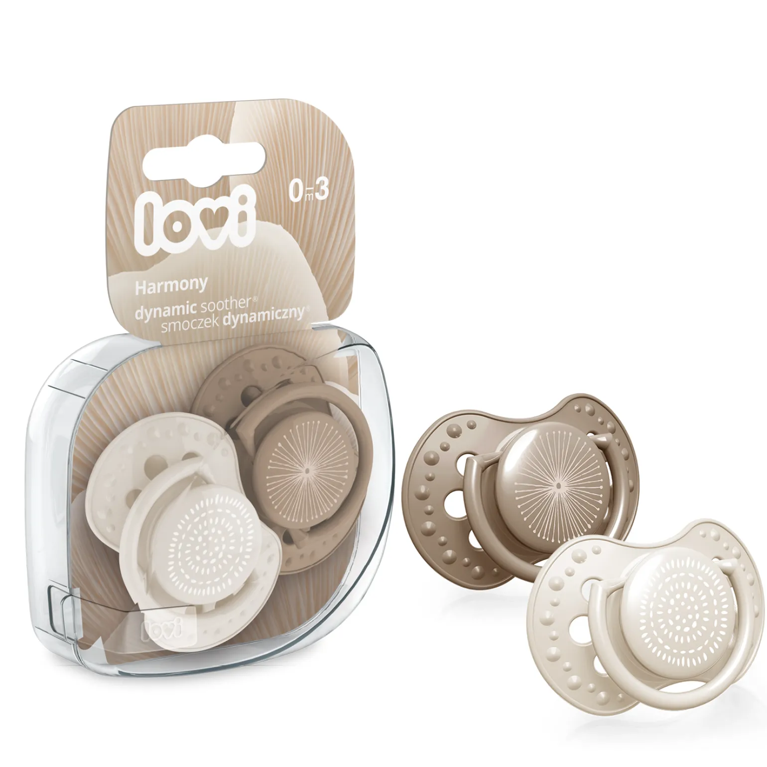 LOVI Smoczek silikonowy dynamiczny 6-18m Harmony, 2 szt.
