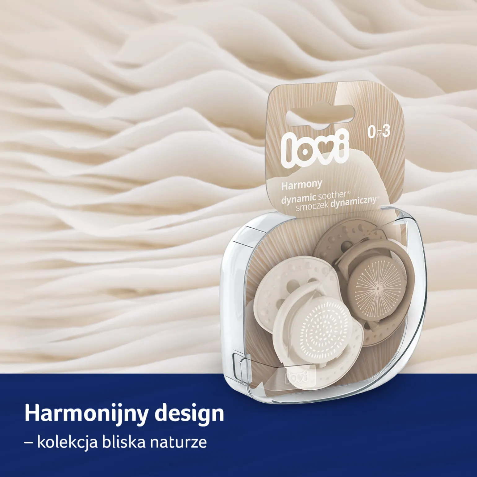 LOVI Smoczek silikonowy dynamiczny 6-18m Harmony, 2 szt.