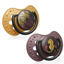 LOVI Smoczek silikonowy dynamiczny 6-18m Jungle Vibes Girl, 2 szt.