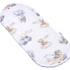 Materac do kokonu Comfort - Pilot Bears i jeansowy Velvet