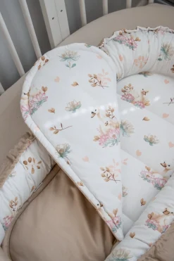 Materac do kokonu Comfort - Swan Family i Cappuccino Soft Velvet
