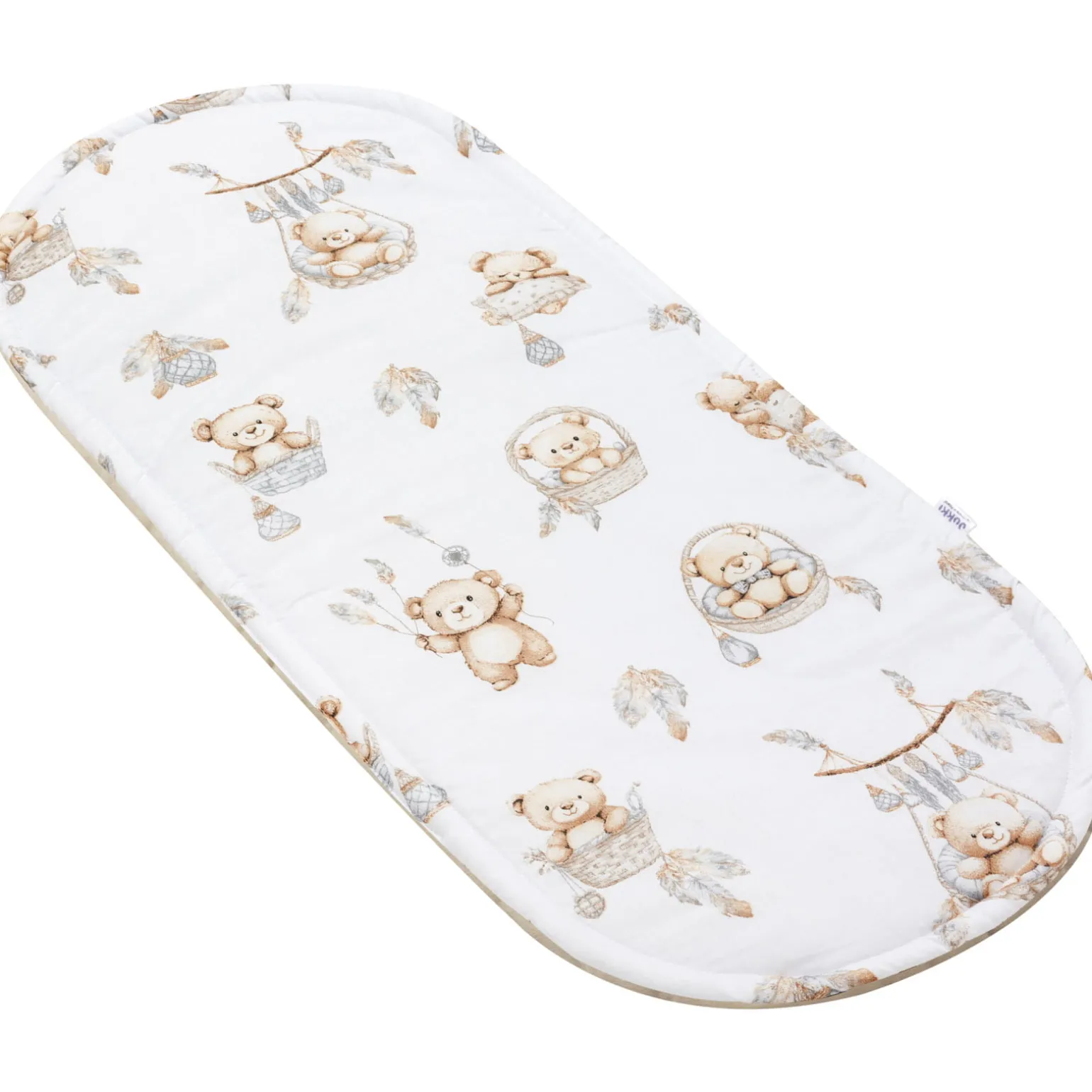 Materac do kokonu XXL - Boho Bears i Cappuccino Soft Velvet