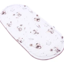 Materac do kokonu XXL - Lovely Mouse i Wrzosowy Soft Velvet