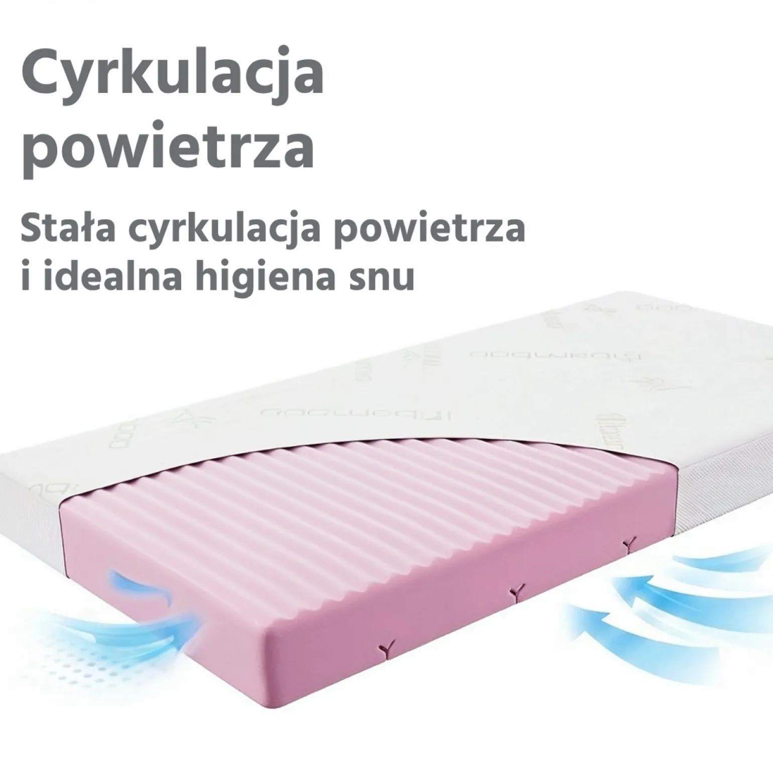 Materac piankowy 120x60 AIR FLOW 3D Bamboo