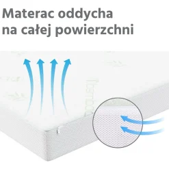 Materac piankowy 120x60 AIR FLOW 3D Bamboo