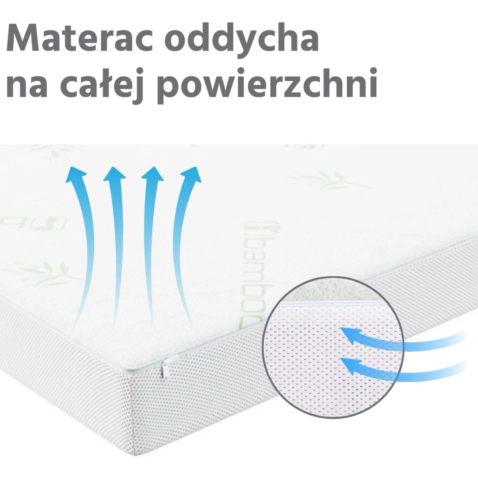 Materac piankowy 120x60 AIR FLOW 3D Bamboo