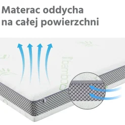 Materac piankowy 120x60 BASIC Bamboo
