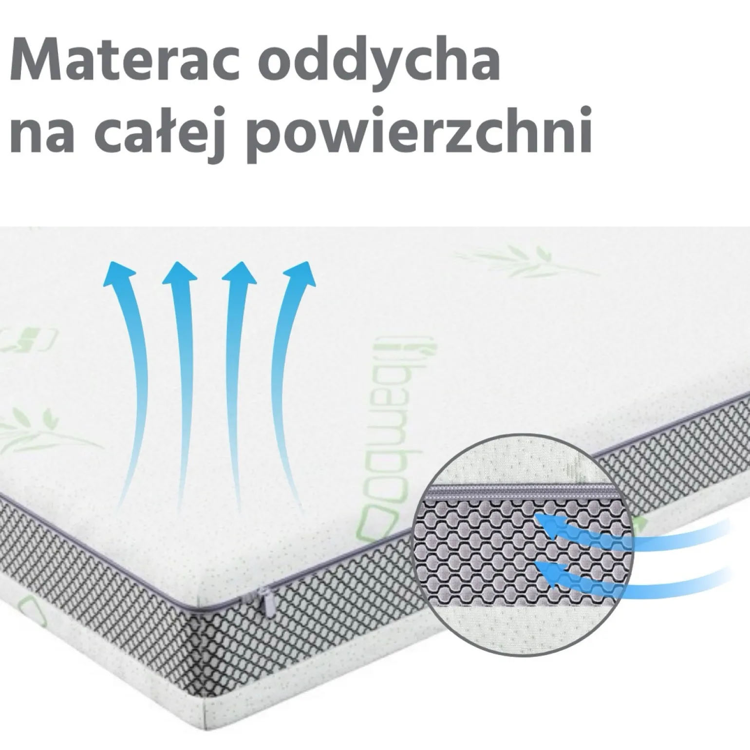 Materac piankowy 120x60 BASIC Bamboo