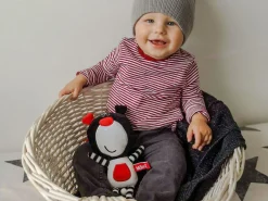 MOM'S CARE Kontrastowa przytulanka Szeleścik Misio Buu Czarny