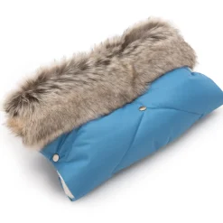 Mufka do wózka BLUE WINTER z futerkiem
