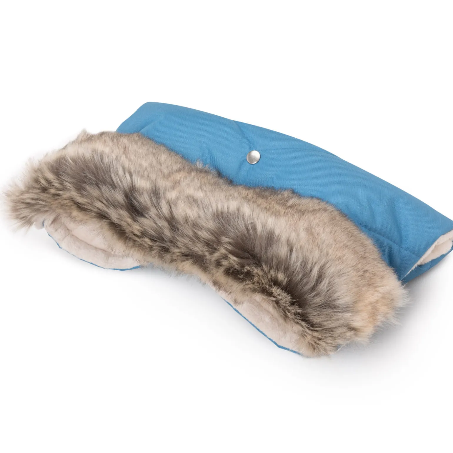Mufka do wózka BLUE WINTER z futerkiem