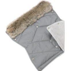 Mufka do wózka GREY WINTER z futerkiem