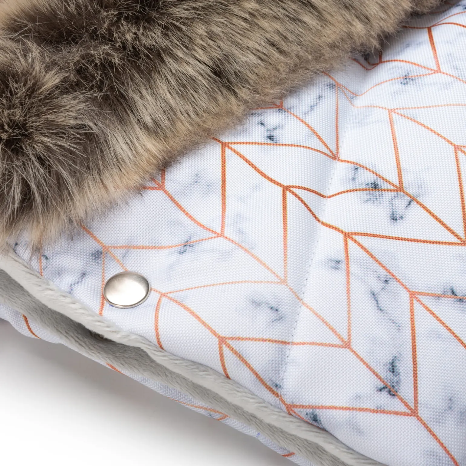 Mufka do wózka MARBLE WINTER z futerkiem