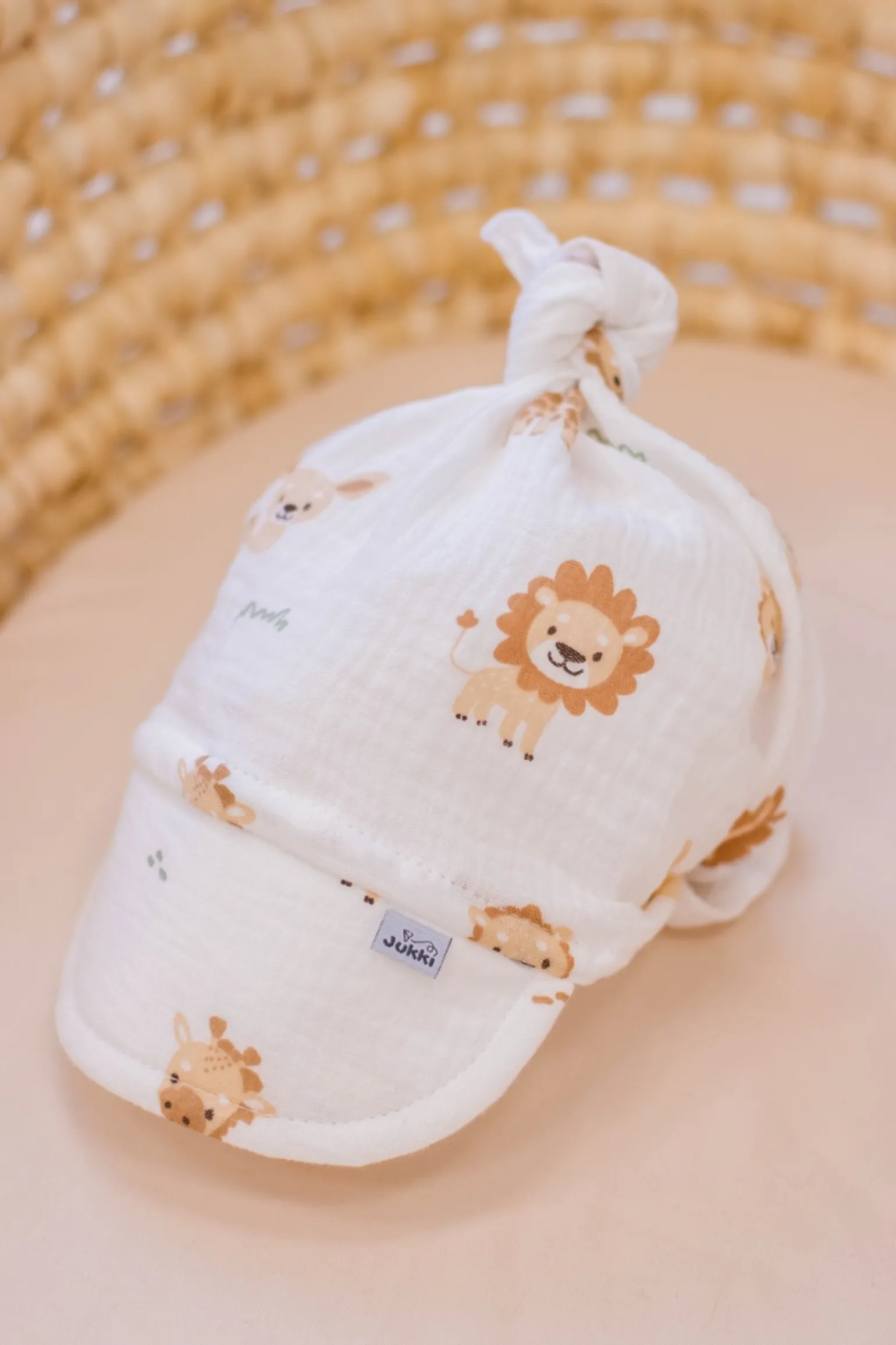 Muślinowa Chustka z daszkiem - Baby Safari