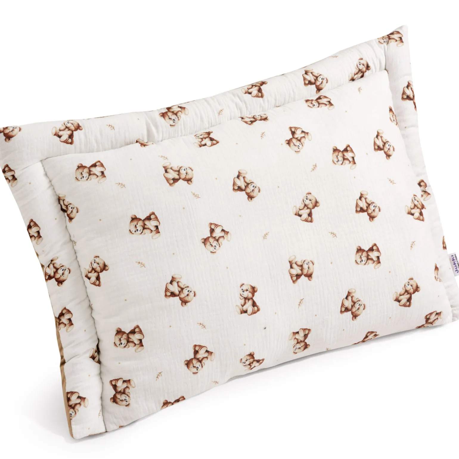 Muślinowa Pełna poduszka 40 x 60cm - Baby Bear i Toffee Soft Velvet