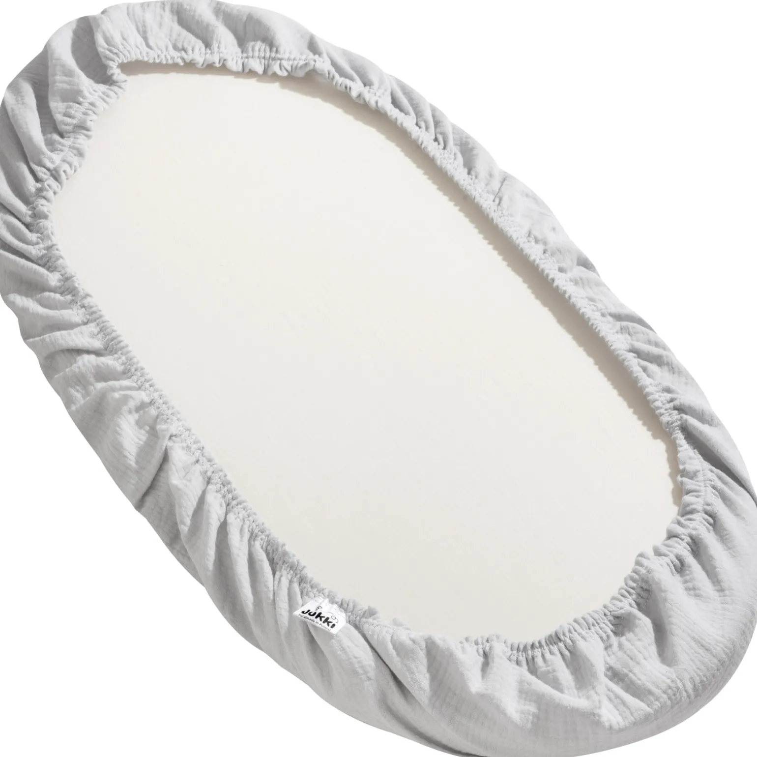 Muślinowe prześcieradło z gumką do GONDOLI i KOŁYSKI 80 x 40 cm - Grey