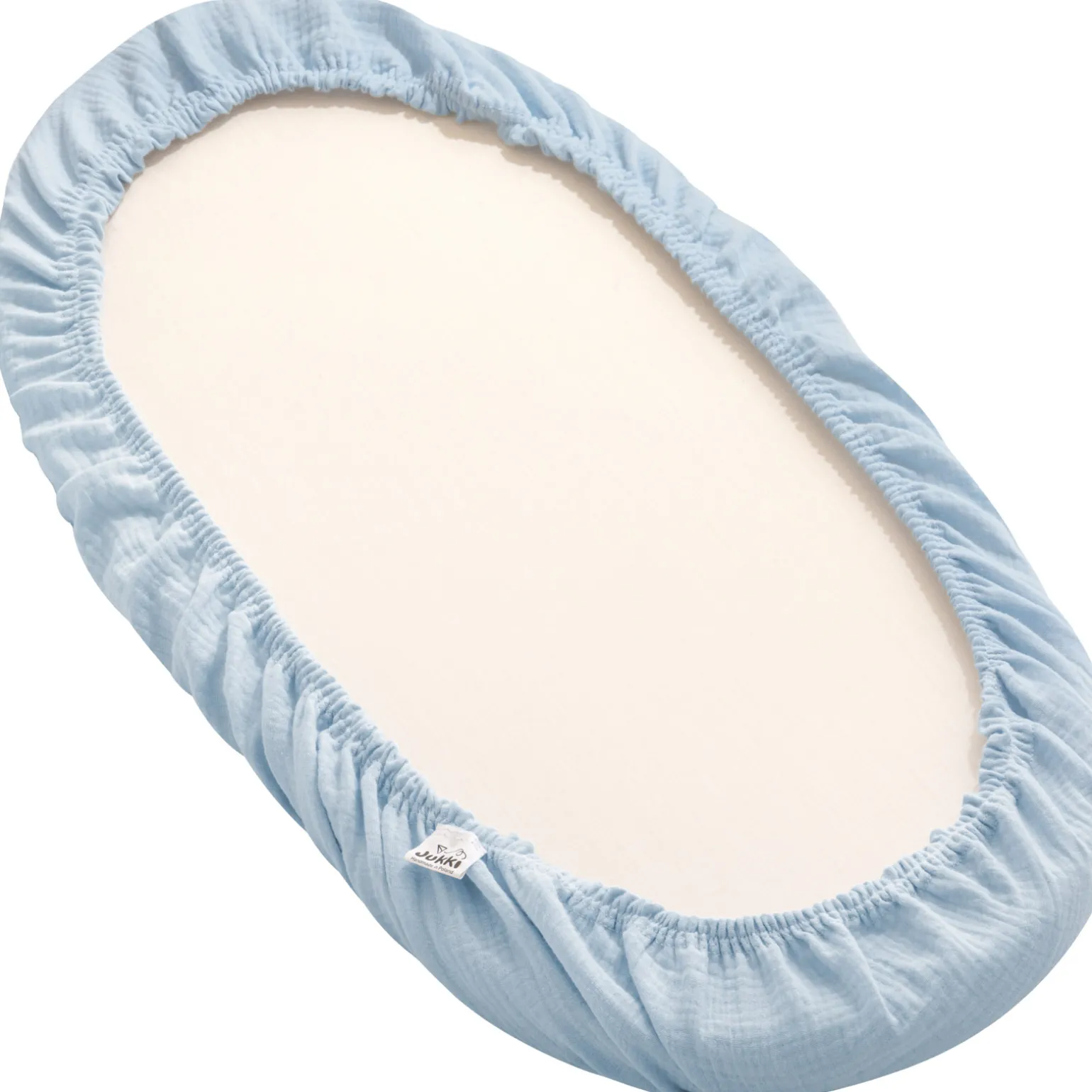 Muślinowe prześcieradło z gumką do GONDOLI i KOŁYSKI 80 x 40 cm - Blue