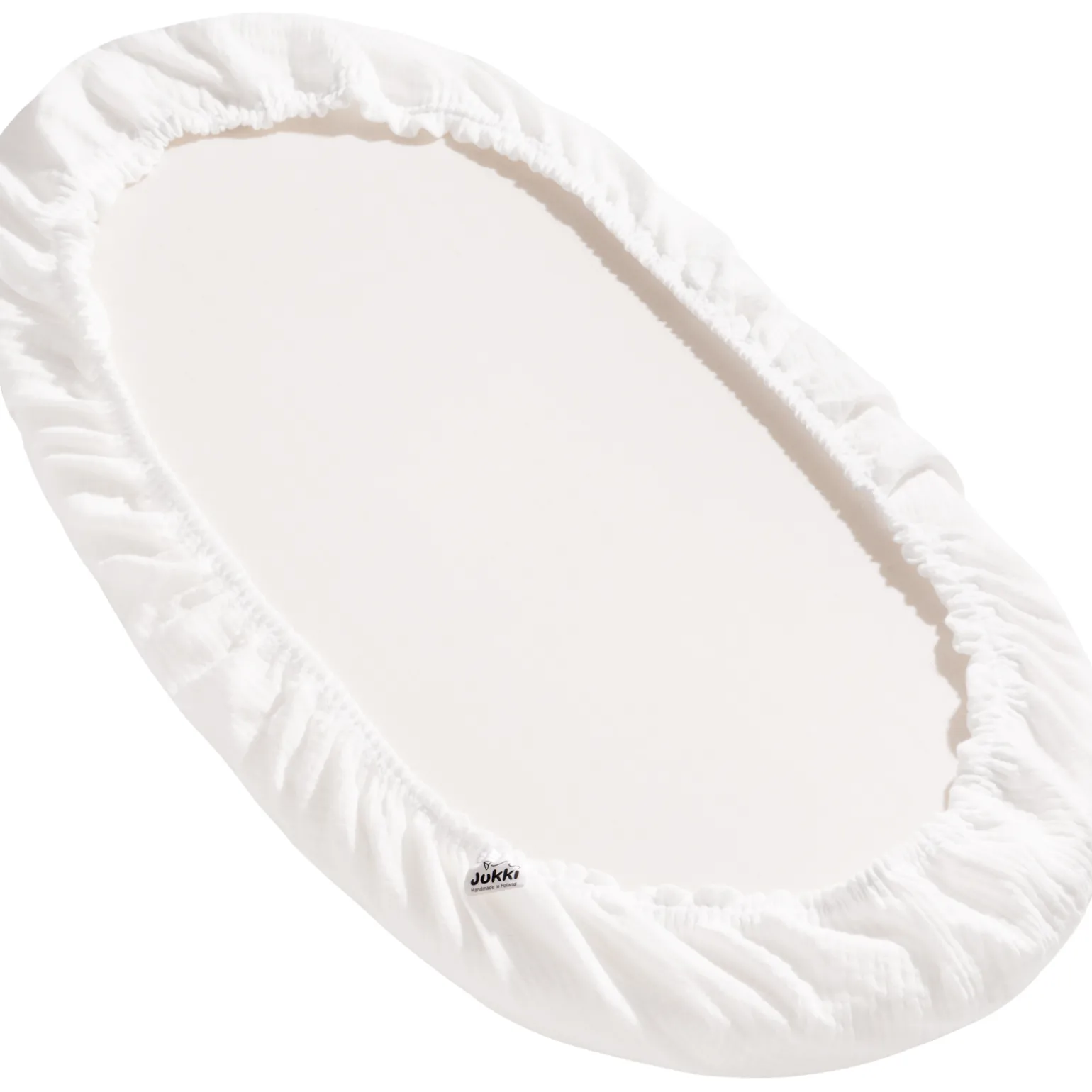Muślinowe prześcieradło z gumką do GONDOLI i KOŁYSKI 80 x 40 cm - White