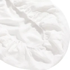 Muślinowe prześcieradło z gumką do łóżeczka 120x60cm - White