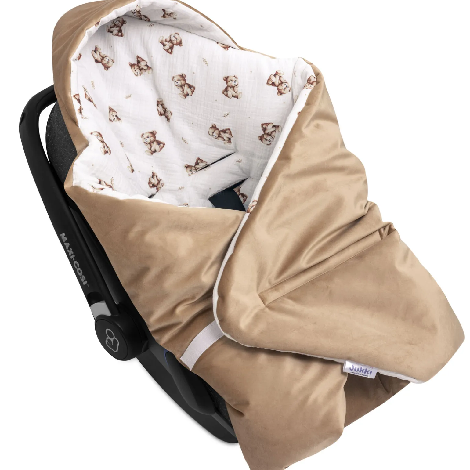 Muślinowy Kocyk do fotelika samochodowego - Baby Bear i Toffee Soft Velvet