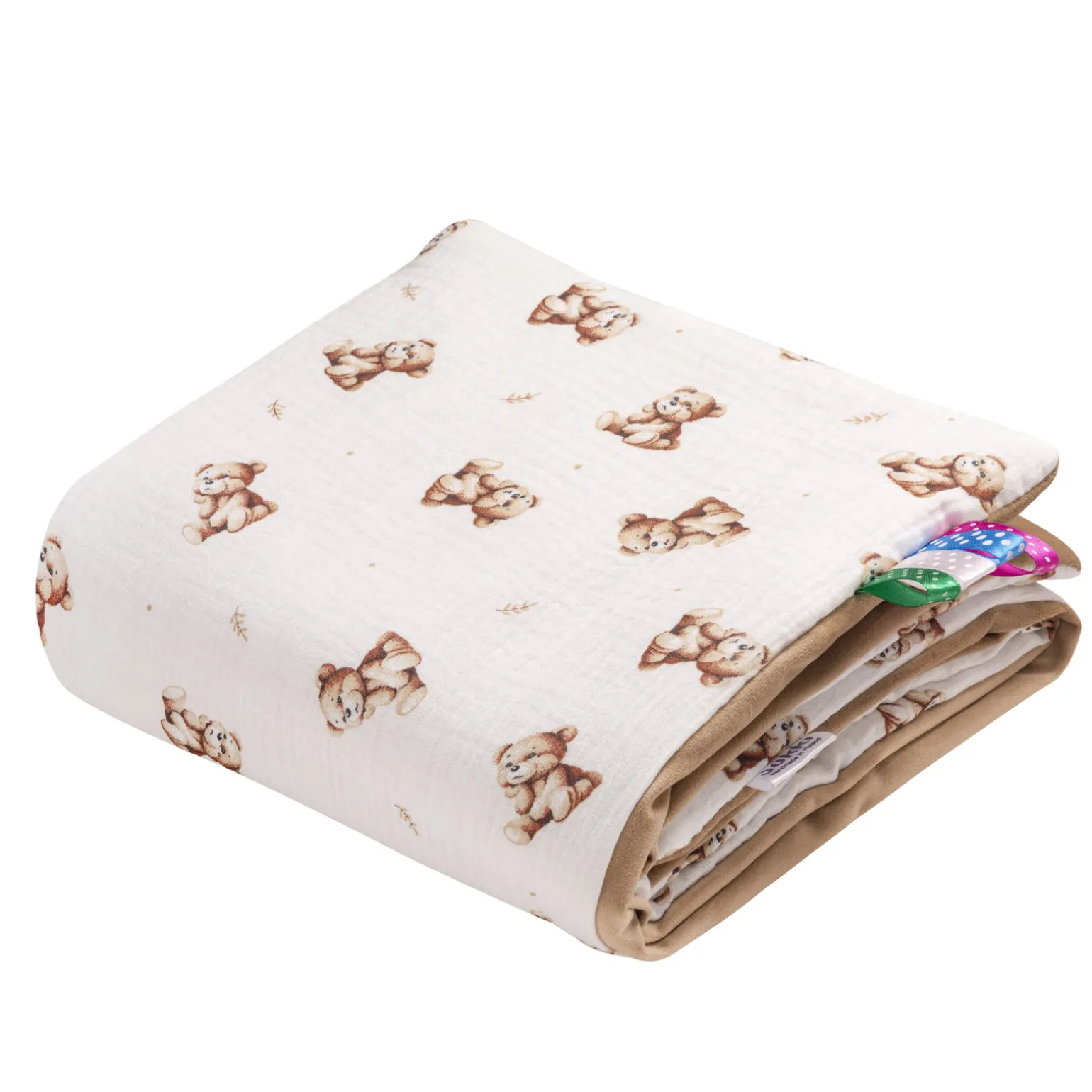 Muślinowy Kocyk niemowlęcy 55x75cm - Baby Bear i Toffee Soft Velvet
