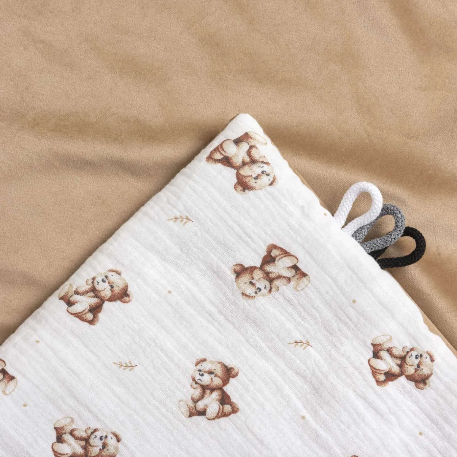 Muślinowy Kocyk przedszkolaka 100x140cm - Baby Bear i Toffee Soft Velvet