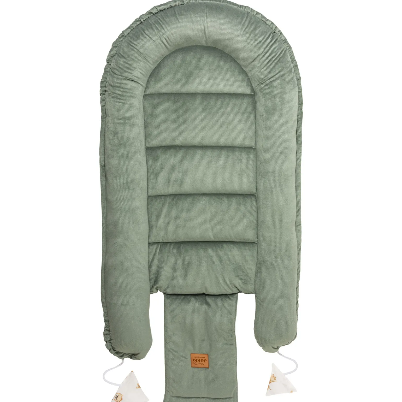 Muślinowy Kokon Comfort - Baby Safari i oliwkowy Velvet