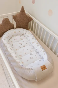 Muślinowy Kokon Comfort - Golden Meadow i Ecru Velvet