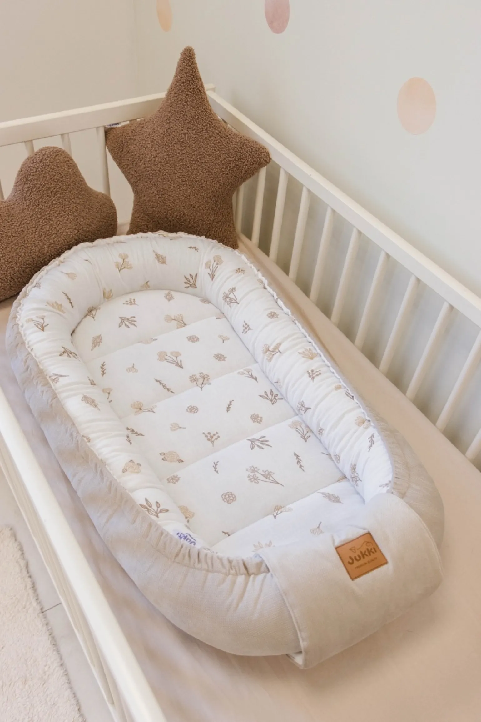 Muślinowy Kokon Comfort - Golden Meadow i Ecru Velvet
