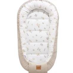 Muślinowy Kokon Comfort - Golden Meadow i Ecru Velvet