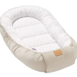 Muślinowy Kokon Comfort - Little Stars i Ecru Velvet