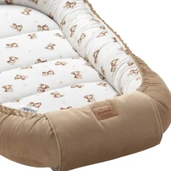 Muślinowy Kokon XXL 65 x 120 cm - Baby Bear i Toffee Soft Velvet