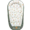 Muślinowy Kokon XXL 65 x 120 cm - Baby Safari i oliwkowy Velvet