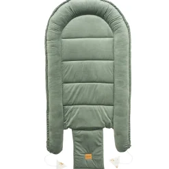 Muślinowy Kokon XXL 65 x 120 cm - Baby Safari i oliwkowy Velvet