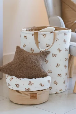 Muślinowy Kosz na zabawki, dwustronny - Baby Bear i Toffee Soft Velvet