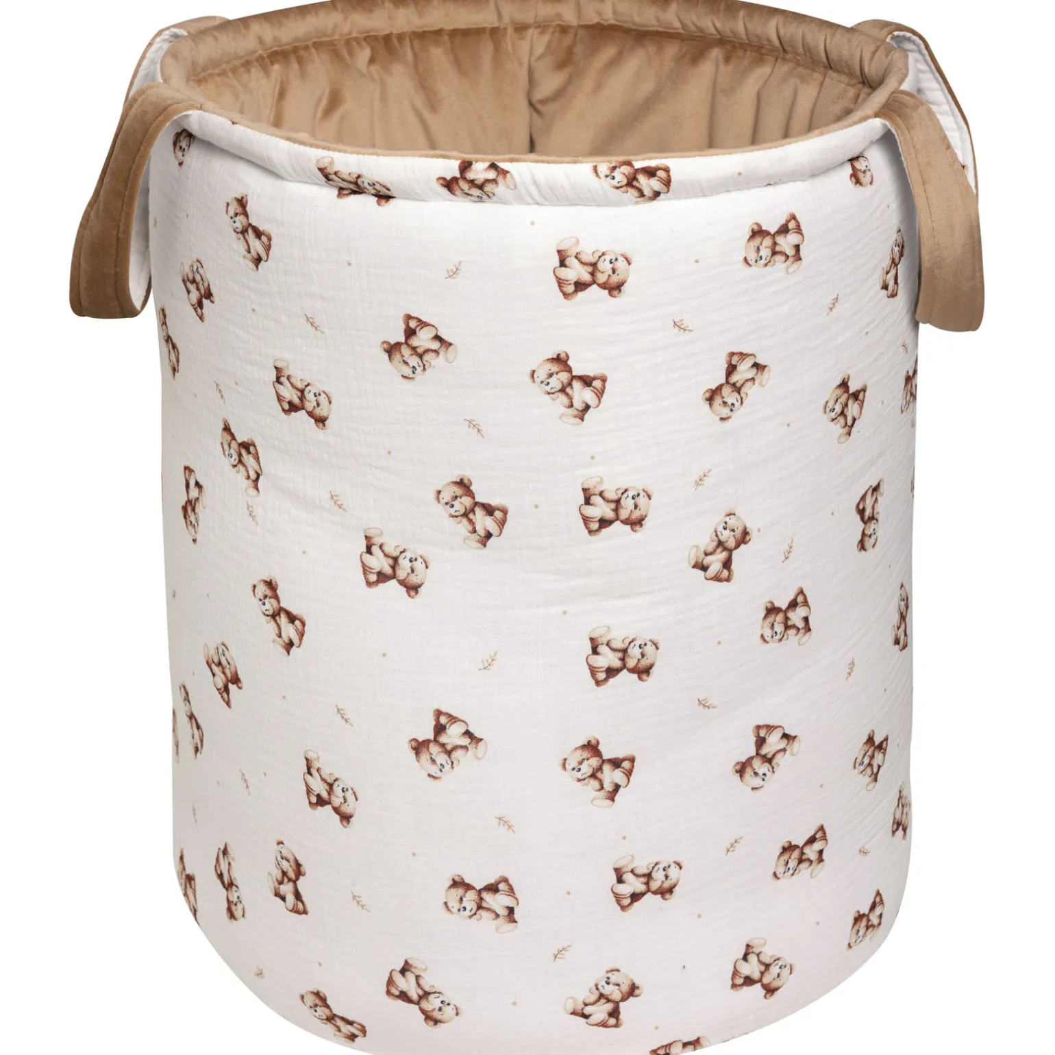 Muślinowy Kosz na zabawki, dwustronny - Baby Bear i Toffee Soft Velvet