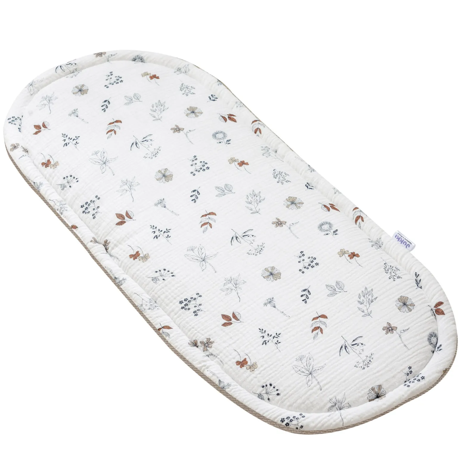 Muślinowy Materac do kokonu Comfort - Simply Nature i Latte Velvet