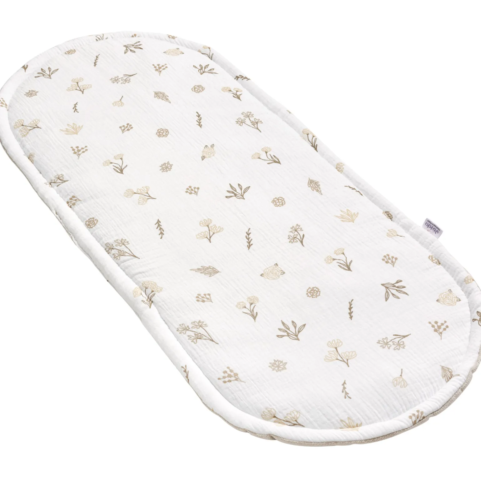 Muślinowy Materac do kokonu XXL - Golden Meadow i Ecru Velvet