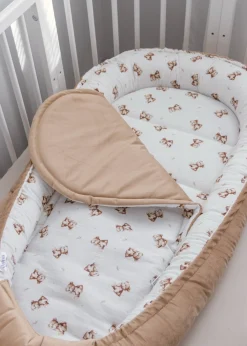 Muślinowy Materac do kokonu XXL - Baby Bear i Toffee Soft Velvet