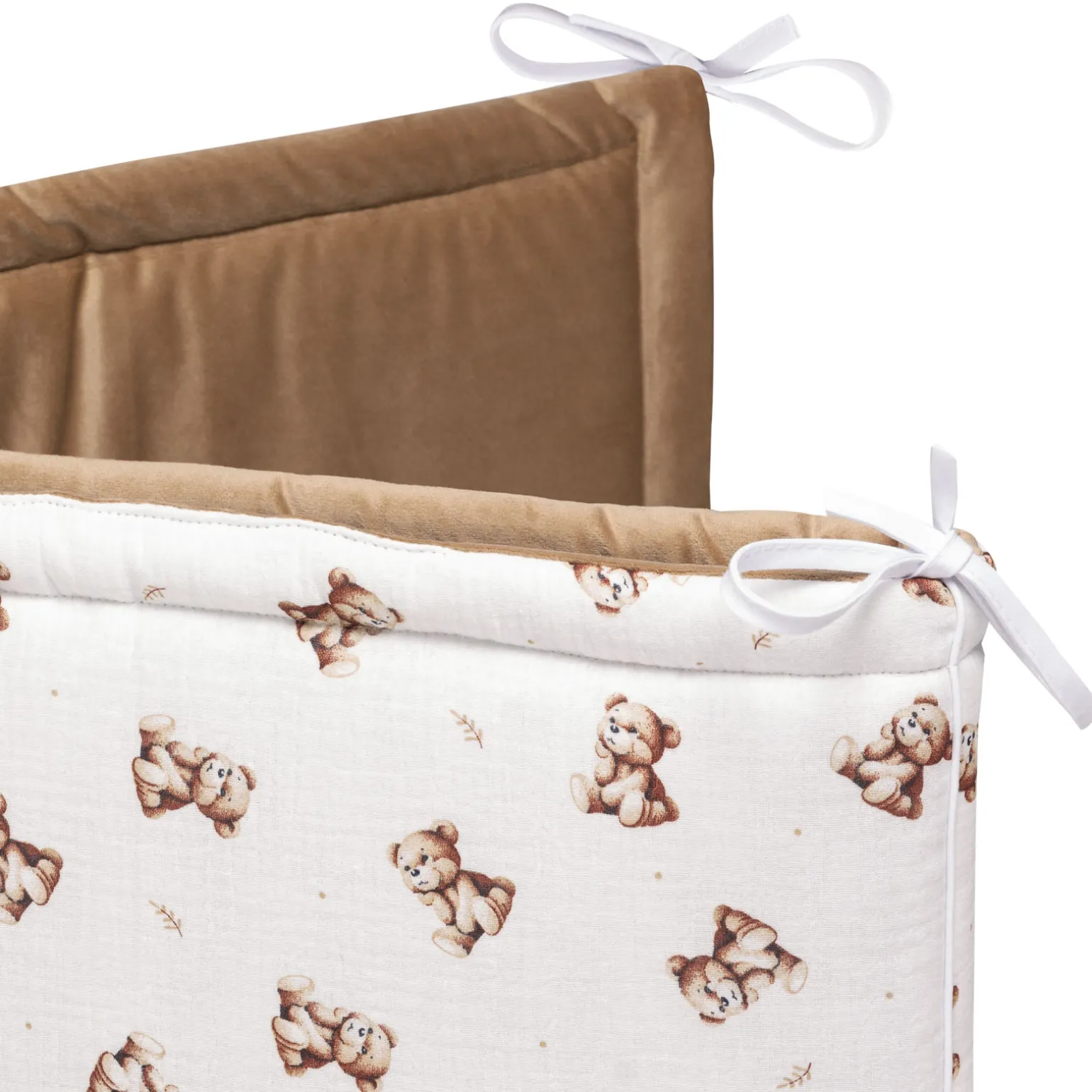 Muślinowy Ochraniacz do łóżeczka - Baby Bear i Toffee Soft Velvet