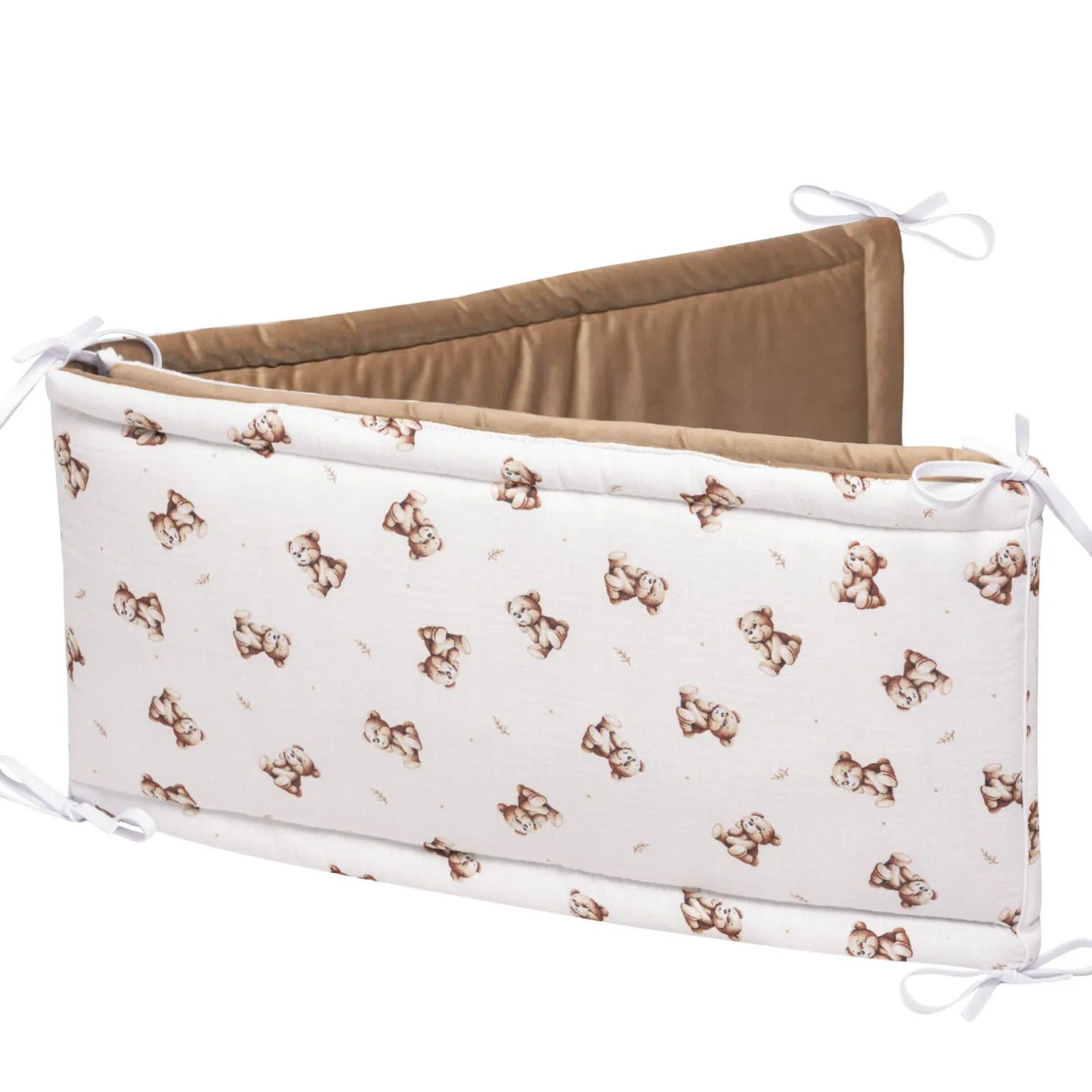 Muślinowy Ochraniacz do łóżeczka XXL - Baby Bear i Toffee Soft Velvet