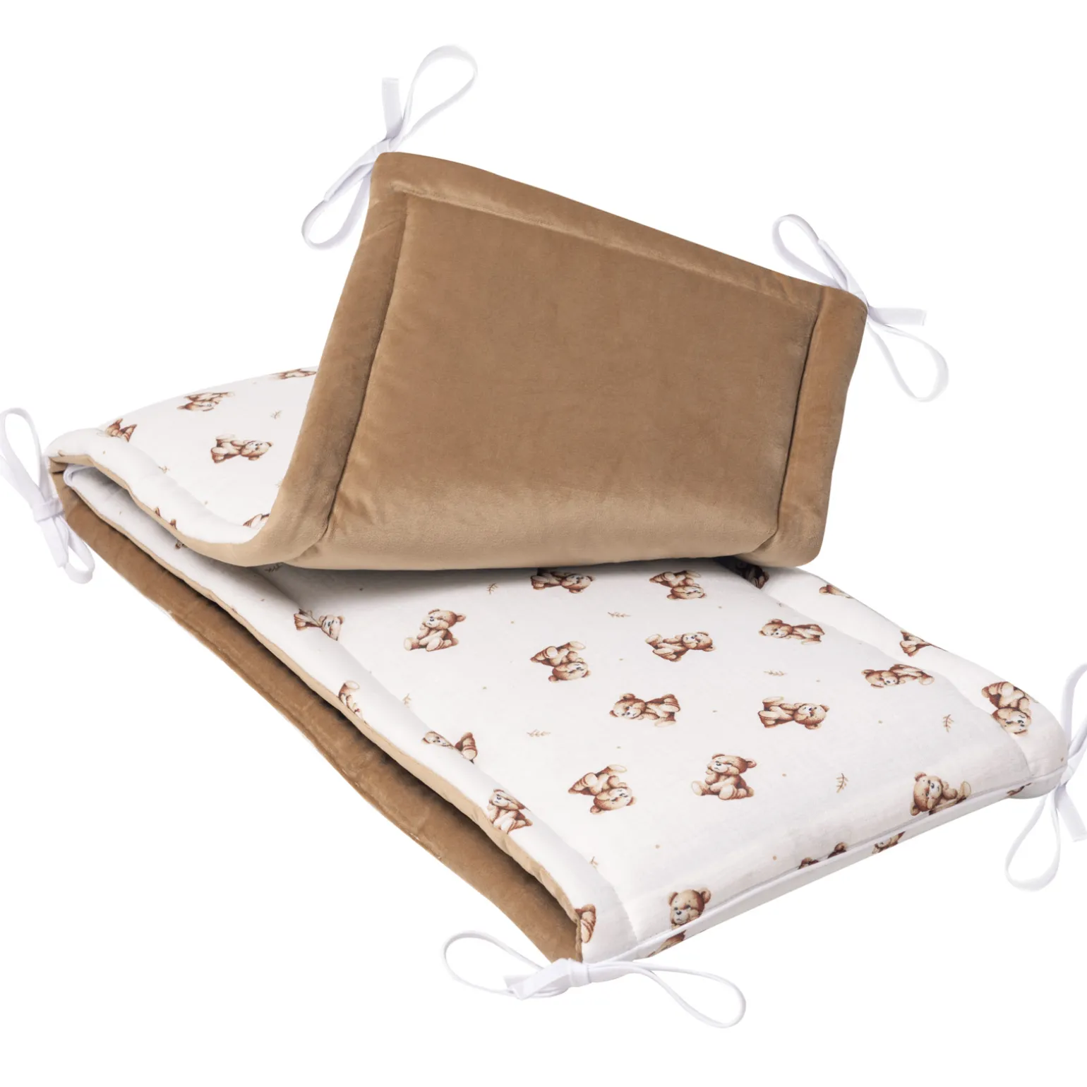 Muślinowy Ochraniacz do łóżeczka XXL - Baby Bear i Toffee Soft Velvet
