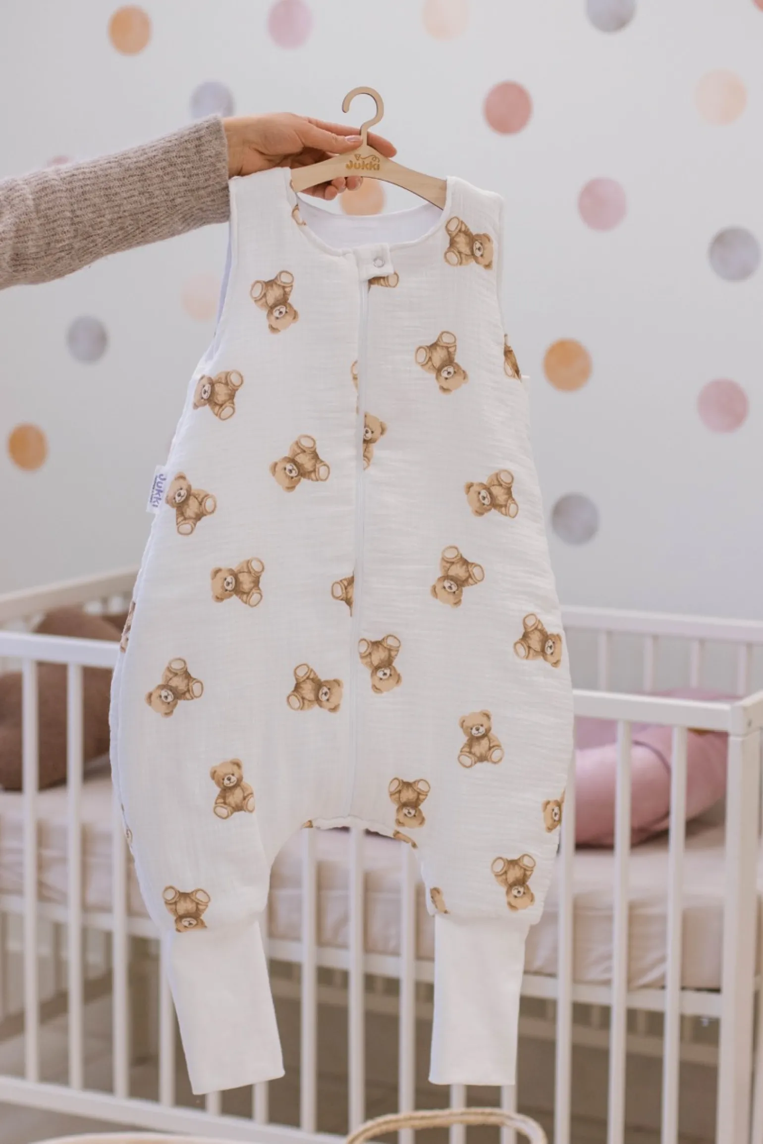 Muślinowy Śpiworek dziecięcy XL - ocieplany z nogawkami - Mr. Teddy