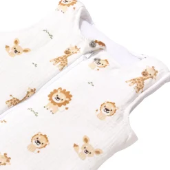 Muślinowy Śpiworek niemowlęcy - ocieplany z nogawkami - Baby Safari
