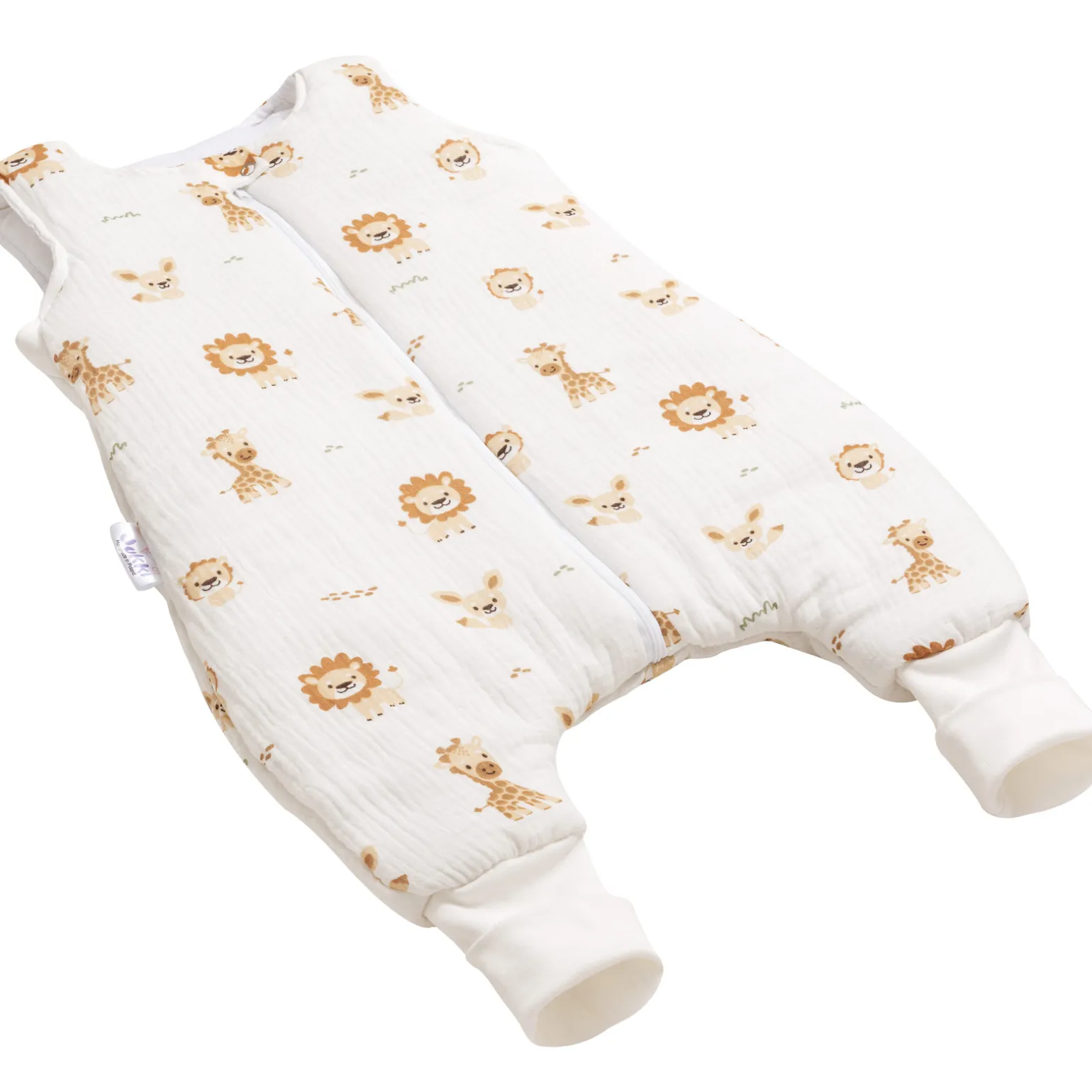 Muślinowy Śpiworek niemowlęcy - ocieplany z nogawkami - Baby Safari