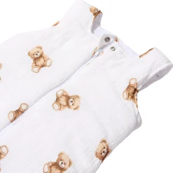 Muślinowy Śpiworek niemowlęcy - ocieplany z nogawkami - Mr. Teddy