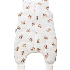 Muślinowy Śpiworek niemowlęcy - ocieplany z nogawkami - Baby Bear